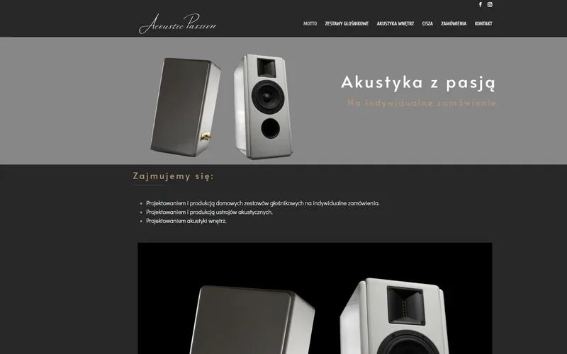Acousticpassion website - manufacturing, built by Studio Arlek