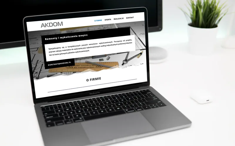 Akdom website - construction, built by Studio Arlek