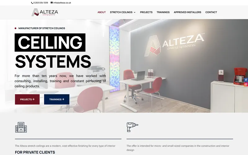 Alteza website - home services, built by Studio Arlek