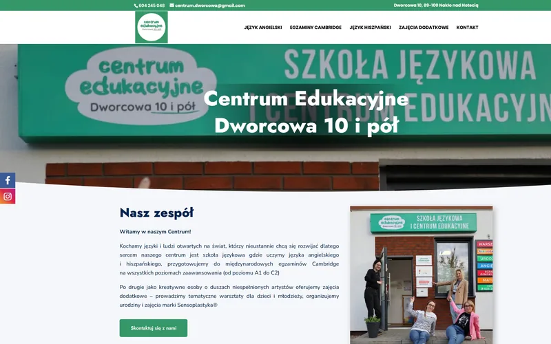 Angielski-naklo website - education, built by Studio Arlek