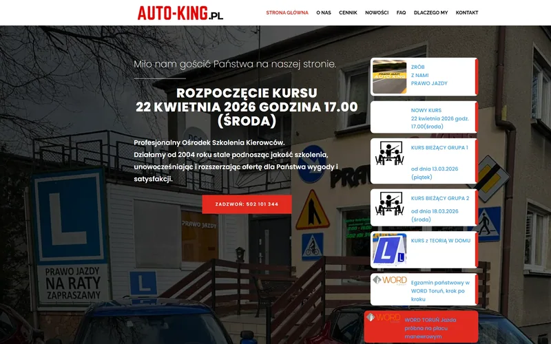 Auto-king website - education, built by Studio Arlek
