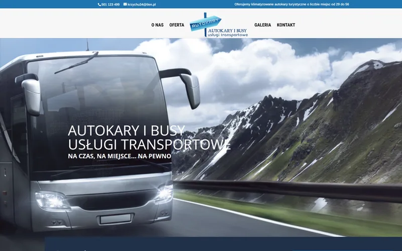 Autobusylegionowo website - transport & logistics, built by Studio Arlek