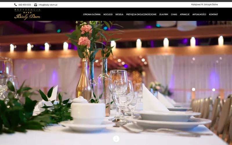 Rezydencjabialydom website - tourism & accommodation, built by Studio Arlek