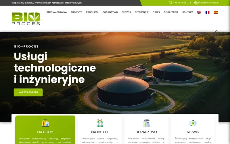 Bio-proces website - manufacturing, built by Studio Arlek