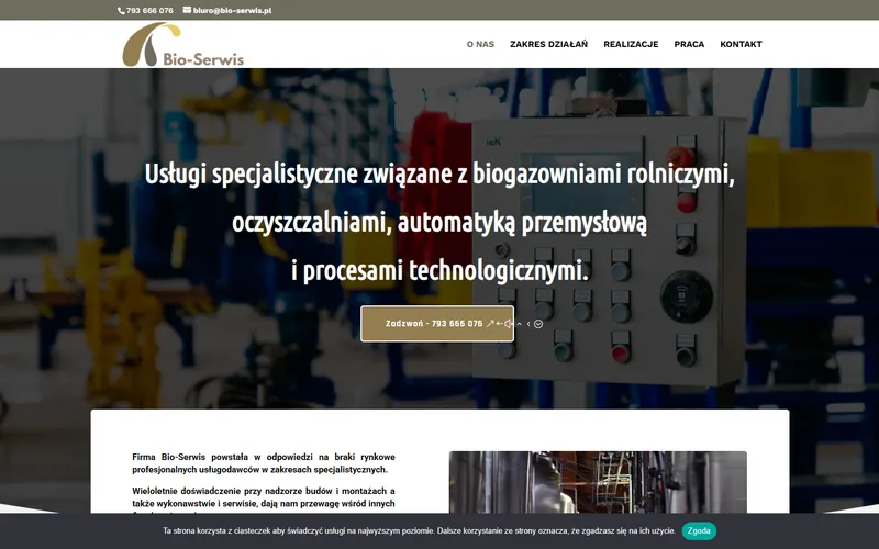 Bio-serwis website - solar & energy, built by Studio Arlek