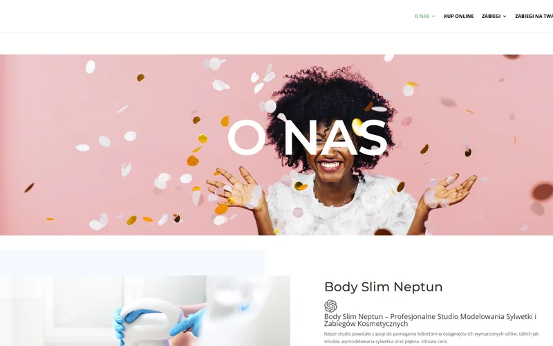 Bodyslimneptun website - beauty & wellbeing, built by Studio Arlek