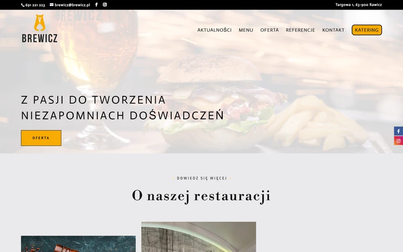 Brewicz website - hospitality, built by Studio Arlek