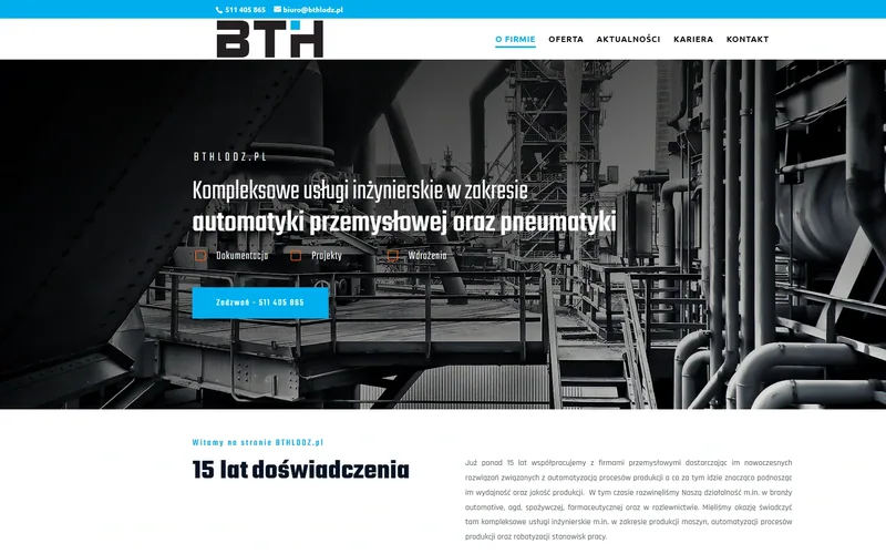 Bthlodz website - manufacturing, built by Studio Arlek