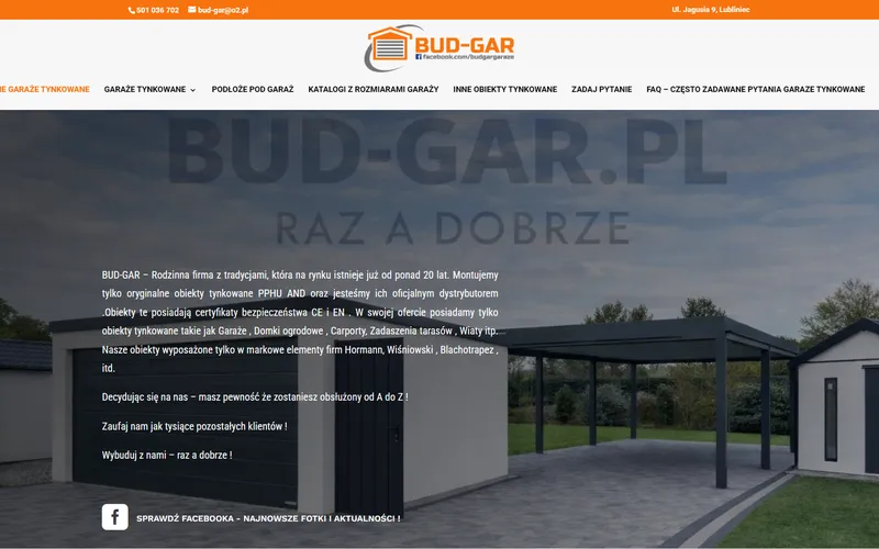Bud-gar website - construction, built by Studio Arlek