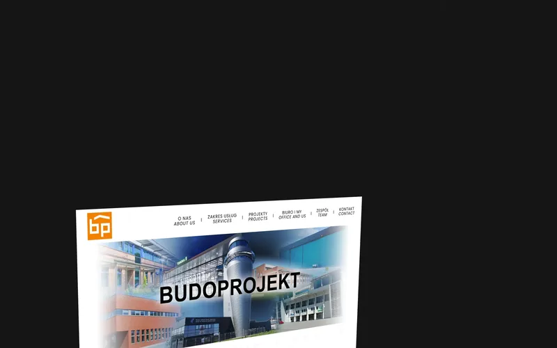 Budoprojekt website - construction, built by Studio Arlek