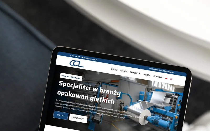 Ccl-poznan website - manufacturing, built by Studio Arlek