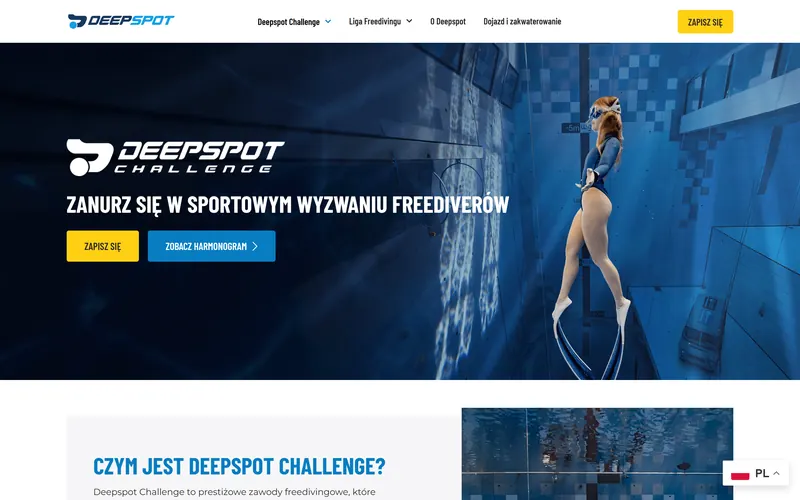 Deepspot-challenge website - fitness & sport, built by Studio Arlek