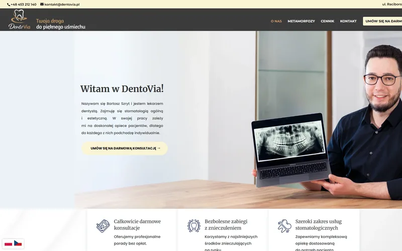 Dentovia website - medical & dental, built by Studio Arlek