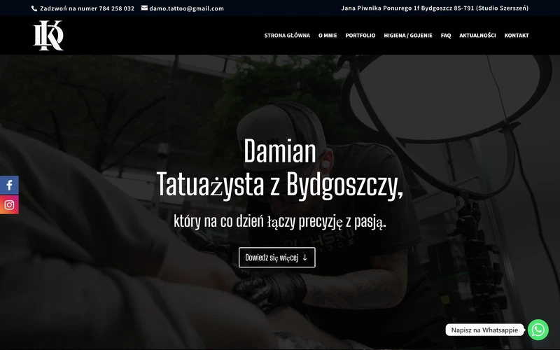 Dk-tattooist website - beauty & wellbeing, built by Studio Arlek
