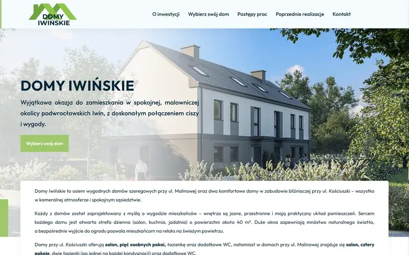 Domyiwinskie website - construction, built by Studio Arlek