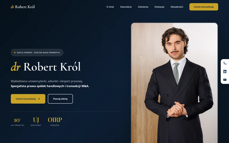 Drrobertkrol website - legal, built by Studio Arlek