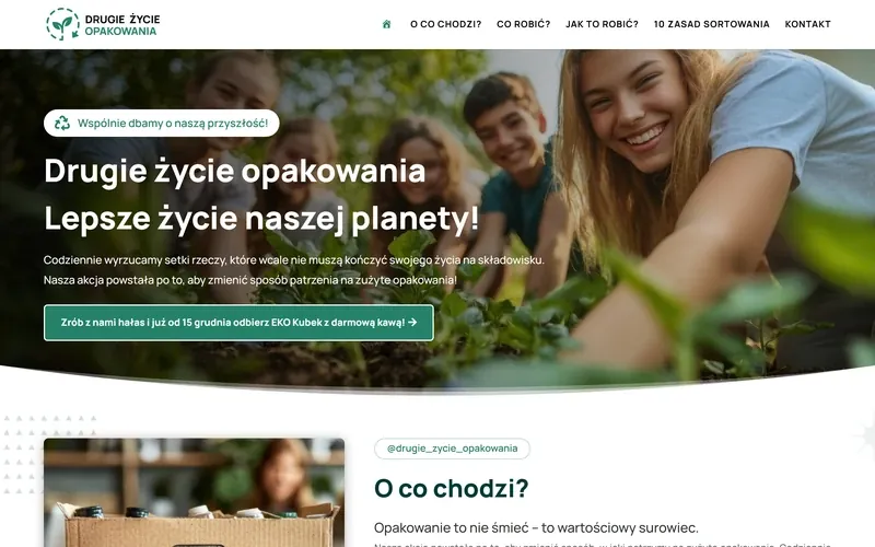 Drugiezycieopakowania website - solar & energy, built by Studio Arlek