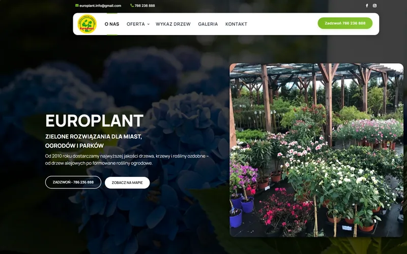 Drzewaalejowe website - landscaping & agriculture, built by Studio Arlek