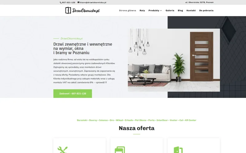 Drzwiobornicka website - home services, built by Studio Arlek