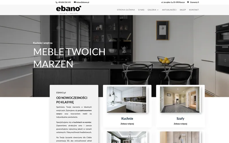 Ebano website - furniture & joinery, built by Studio Arlek
