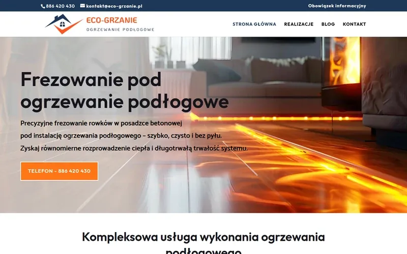 Eco-grzanie website - home services, built by Studio Arlek