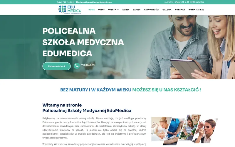 Edumedica website - education, built by Studio Arlek