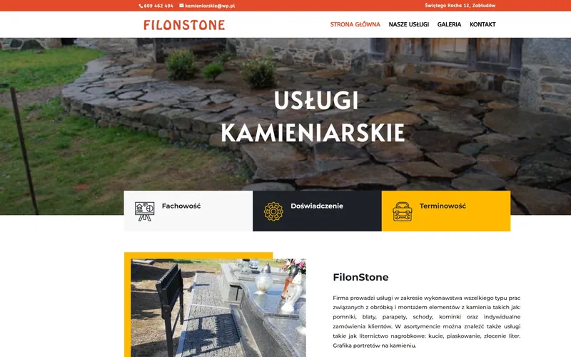 Filonstone website - construction, built by Studio Arlek