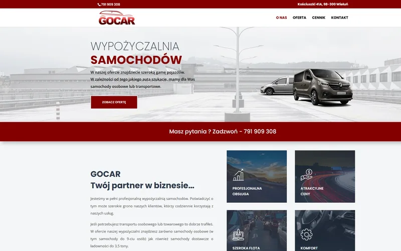 Gocar website - hire & rental, built by Studio Arlek