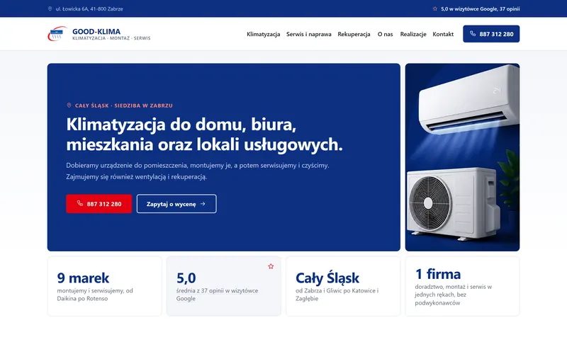 Goodklima website - solar & energy, built by Studio Arlek