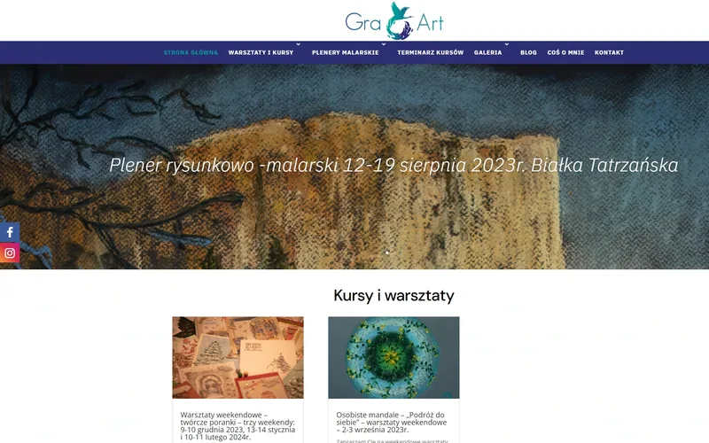Gra-art website - education, built by Studio Arlek