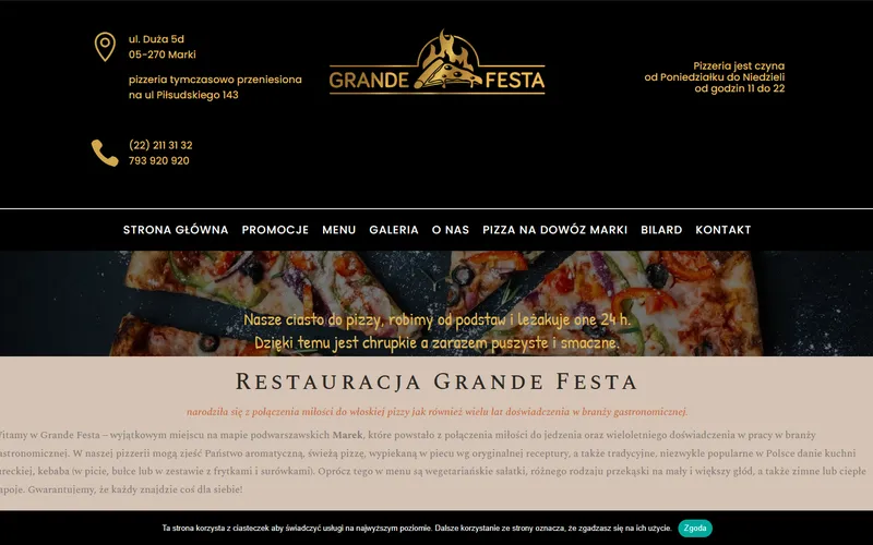 Grandefesta website - hospitality, built by Studio Arlek