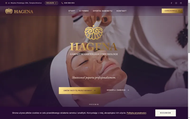Hagena website - beauty & wellbeing, built by Studio Arlek