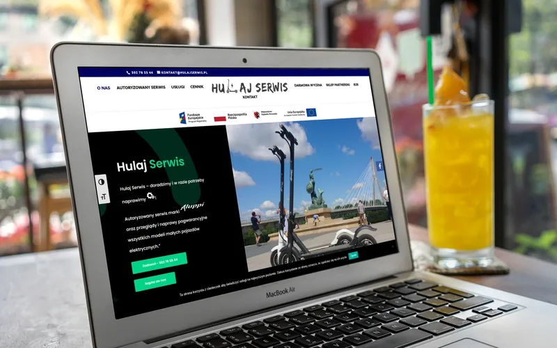 Hulajserwis website - automotive, built by Studio Arlek