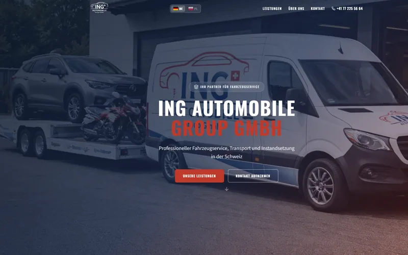 Ingautomobile-group website - automotive, built by Studio Arlek