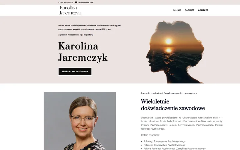 Jaremczyk-psychoterapia website - psychology & therapy, built by Studio Arlek