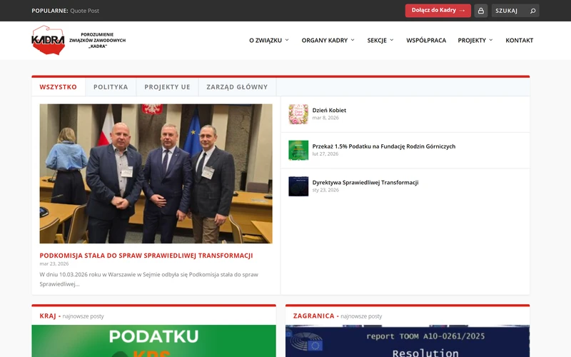 Kadra website - professional services, built by Studio Arlek