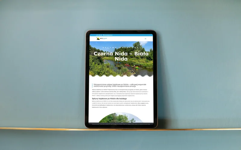 Kajakitokarnia website - tourism & accommodation, built by Studio Arlek