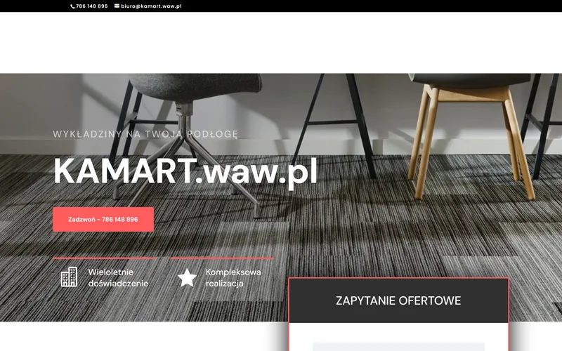 Kamart website - construction, built by Studio Arlek