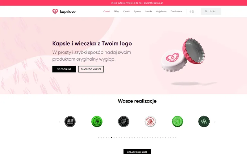 Kapslove website - online retail, built by Studio Arlek
