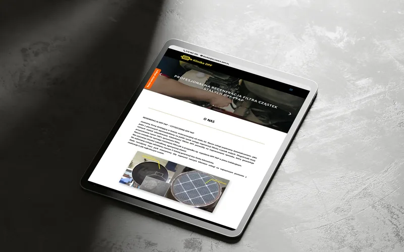Klinika-dpf website - automotive, built by Studio Arlek
