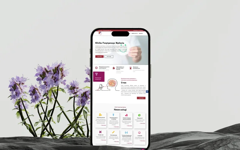 Klinikapozytywnegomyslenia website - psychology & therapy, built by Studio Arlek