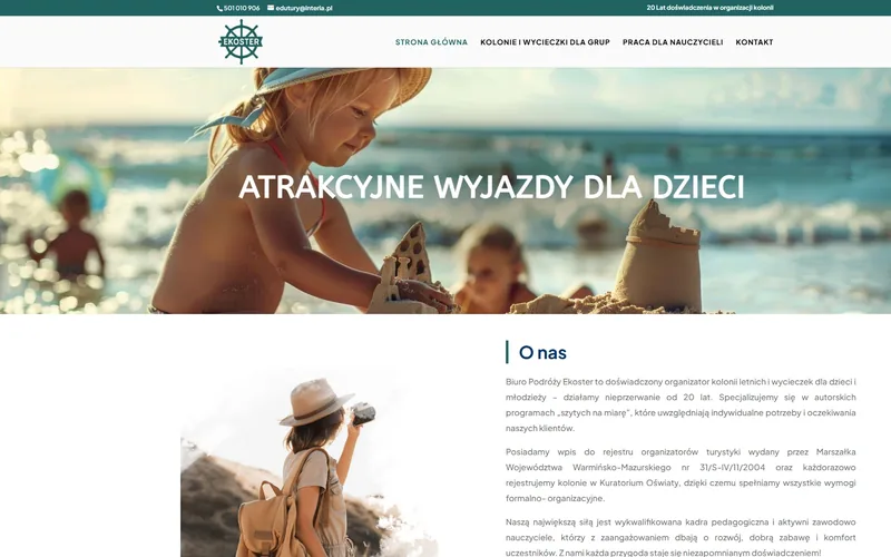 Kolonienatak website - tourism & accommodation, built by Studio Arlek