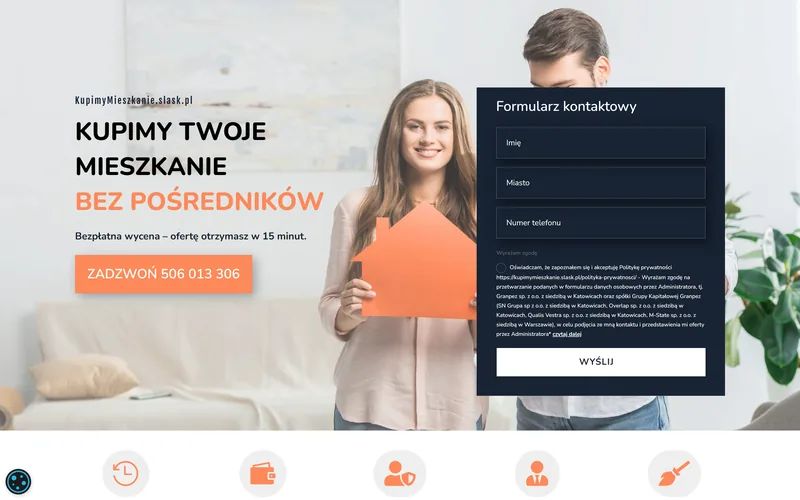 Kupimymieszkanie website - hire & rental, built by Studio Arlek