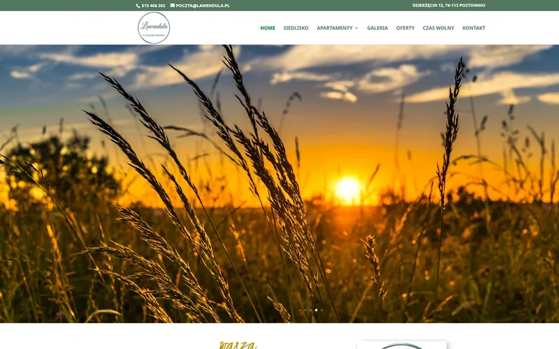 Lawendula website - tourism & accommodation, built by Studio Arlek