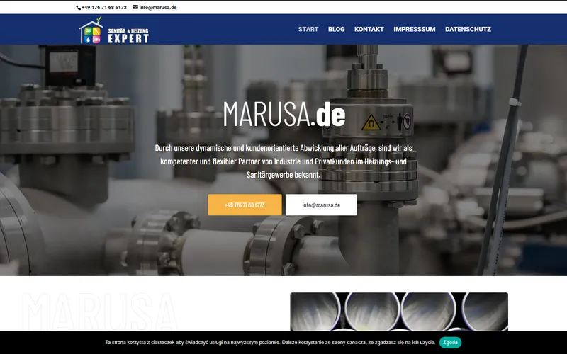 Marusa website - home services, built by Studio Arlek
