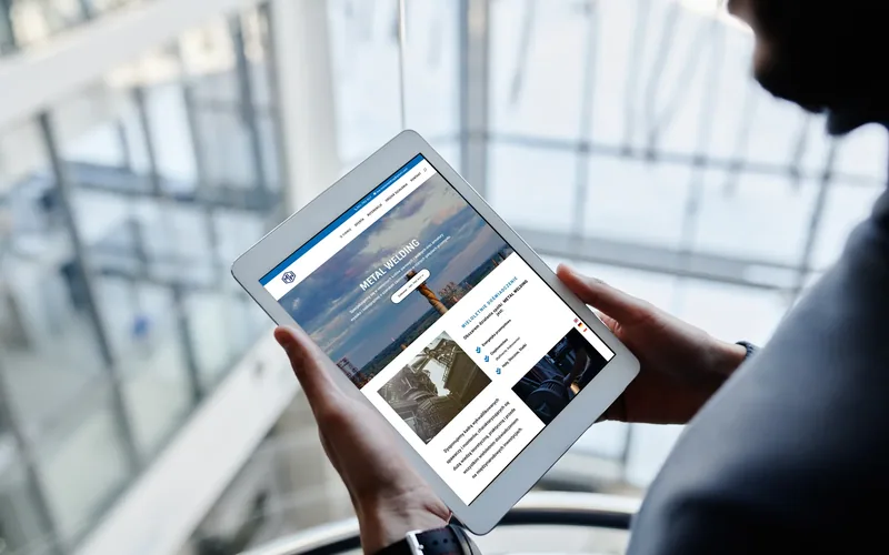 Metalwelding website - manufacturing, built by Studio Arlek