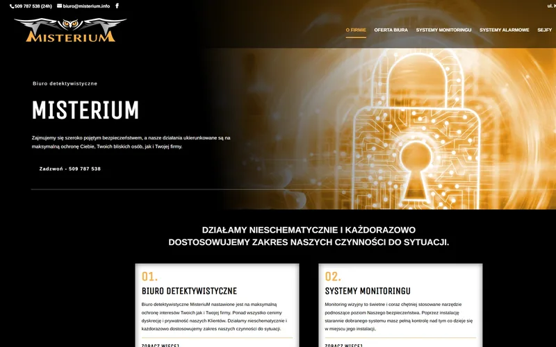 Misterium website - safety & security, built by Studio Arlek