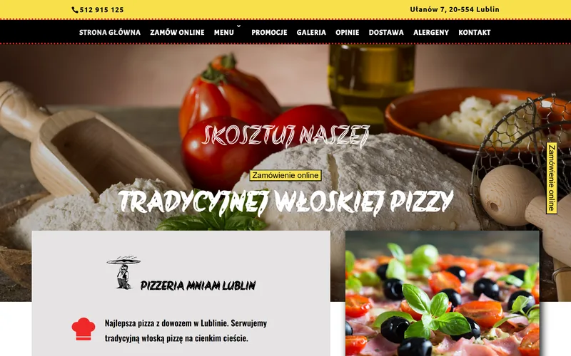 Mniam-lublin website - hospitality, built by Studio Arlek