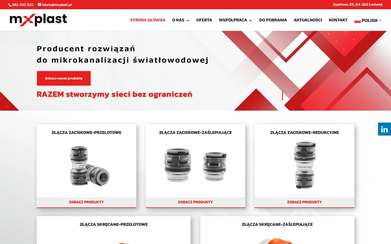 Mxplast website - manufacturing, built by Studio Arlek