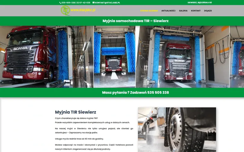 Myjniatirsiewierz website - automotive, built by Studio Arlek